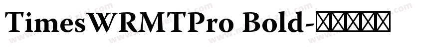 TimesWRMTPro Bold字体转换